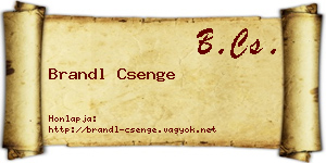 Brandl Csenge névjegykártya